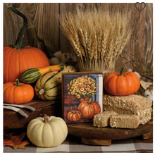 Load image into Gallery viewer, Wooden Pumpkins &amp; Porch Steps Block Sign
