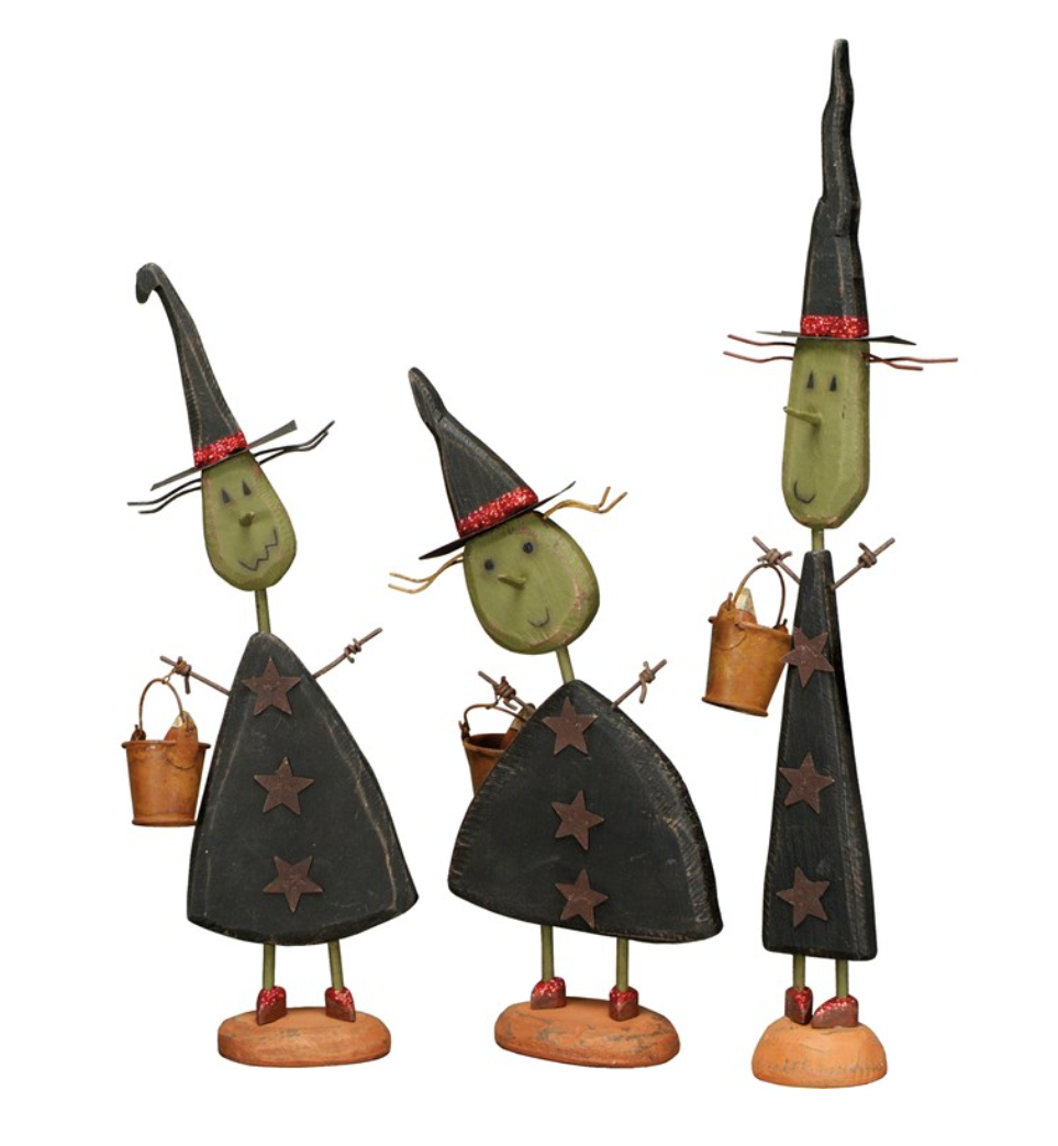 Set of 3 Halloween Witches